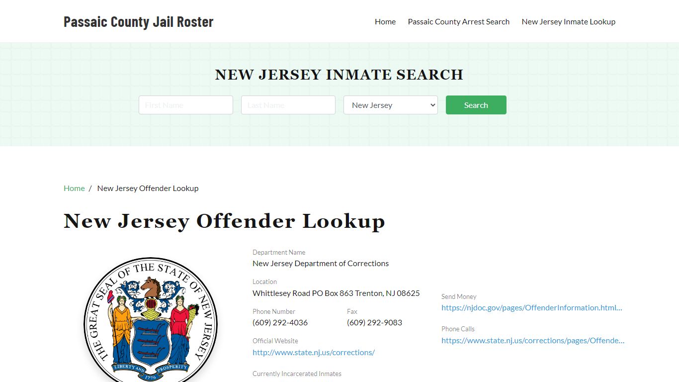 New Jersey Inmate Search, Jail Rosters - Passaic County Jail