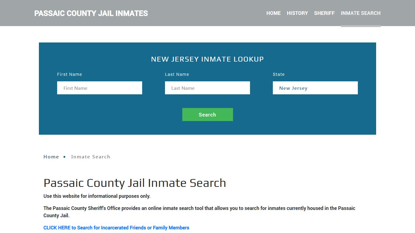 Passaic County, NJ Detainee Lookup